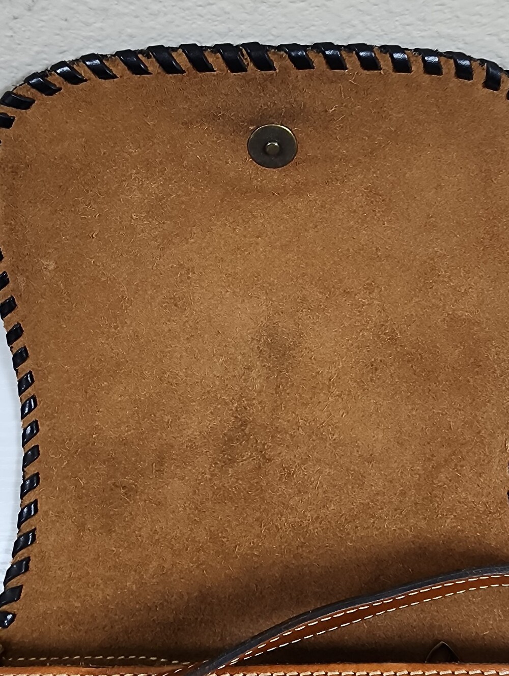 Patricia Nash Tooled Leather Saddle Bag With Whipstitch - Picture 8 of 14